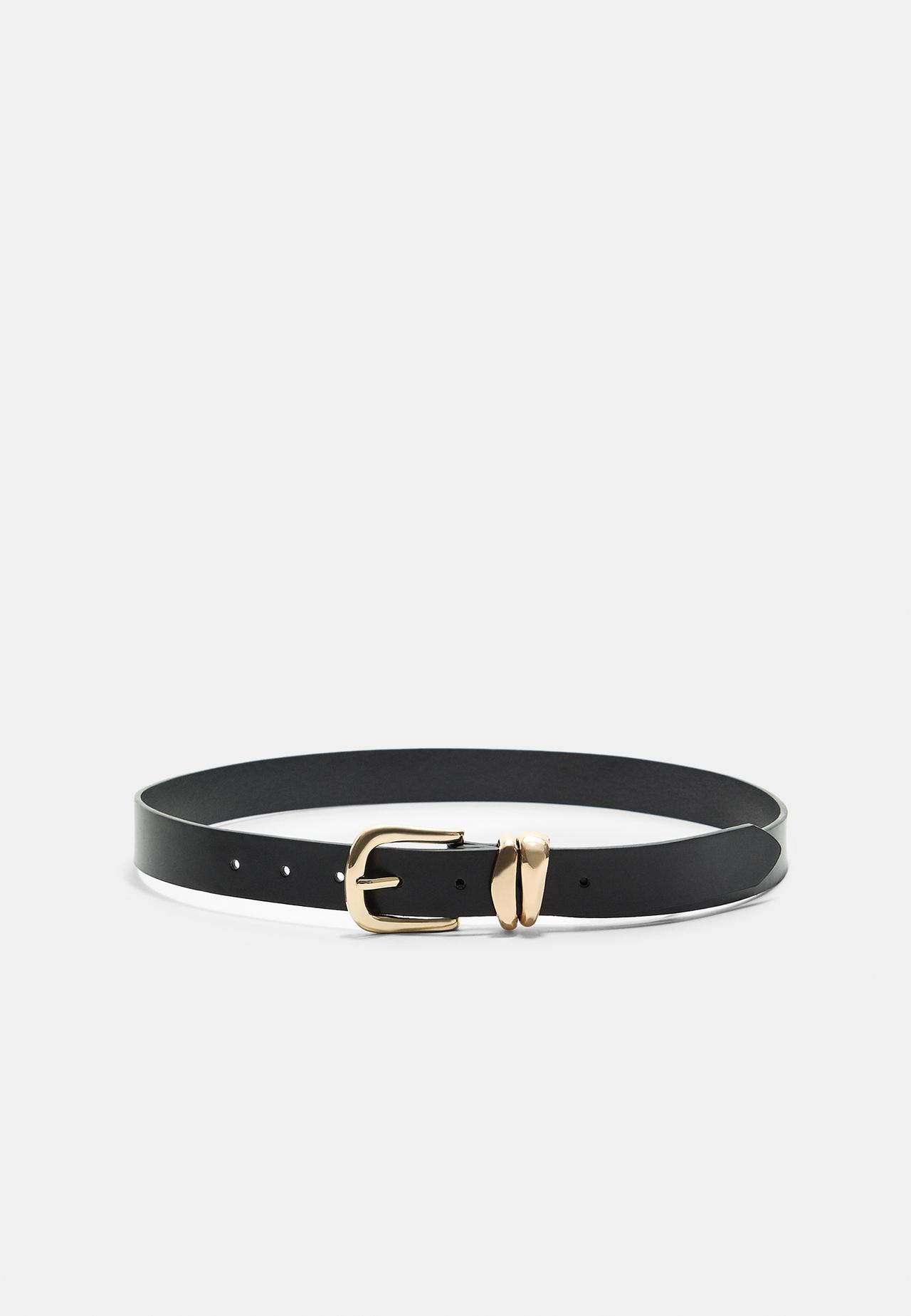 Basic double ring belt — Black