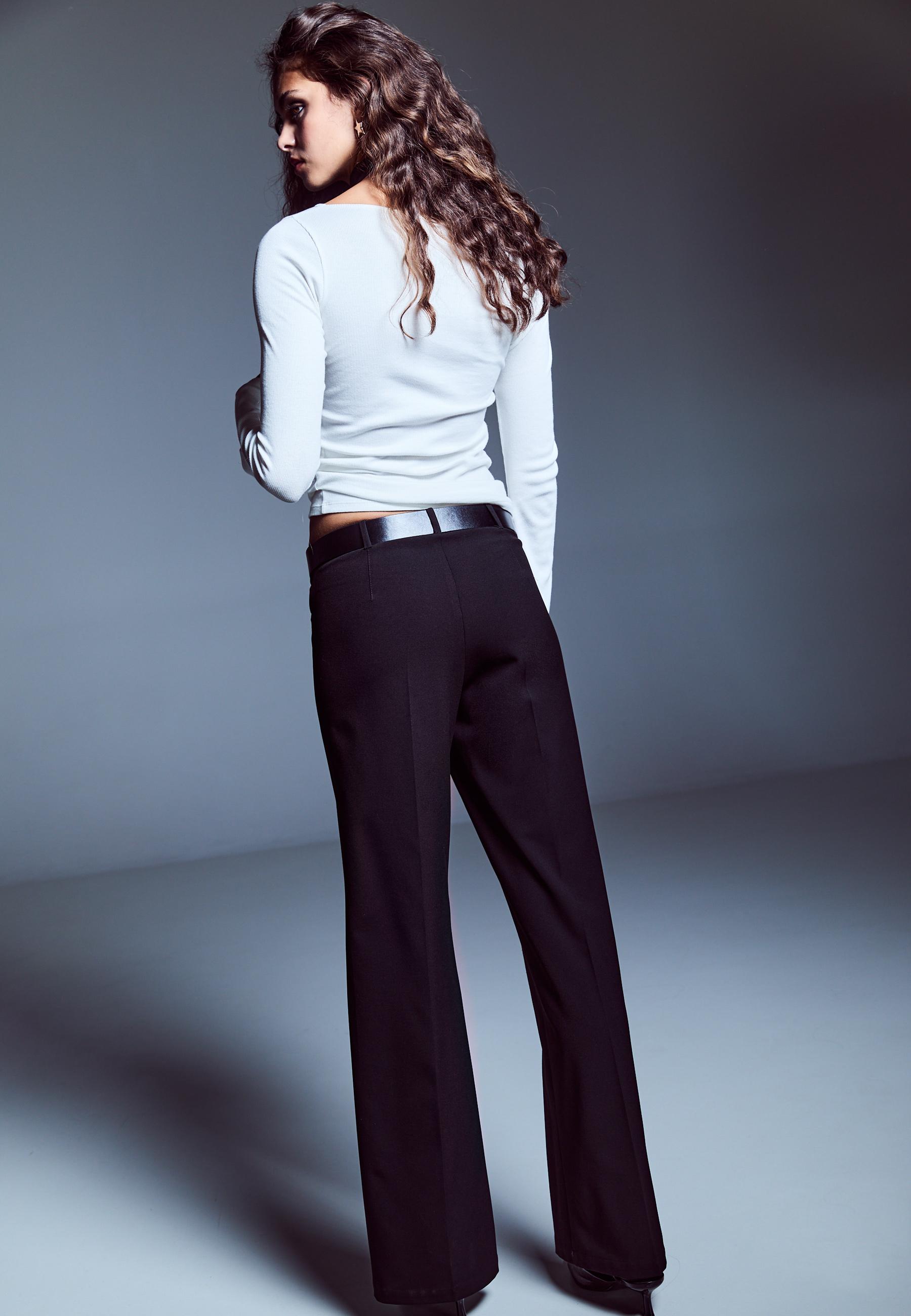 Wide-leg trousers — Black