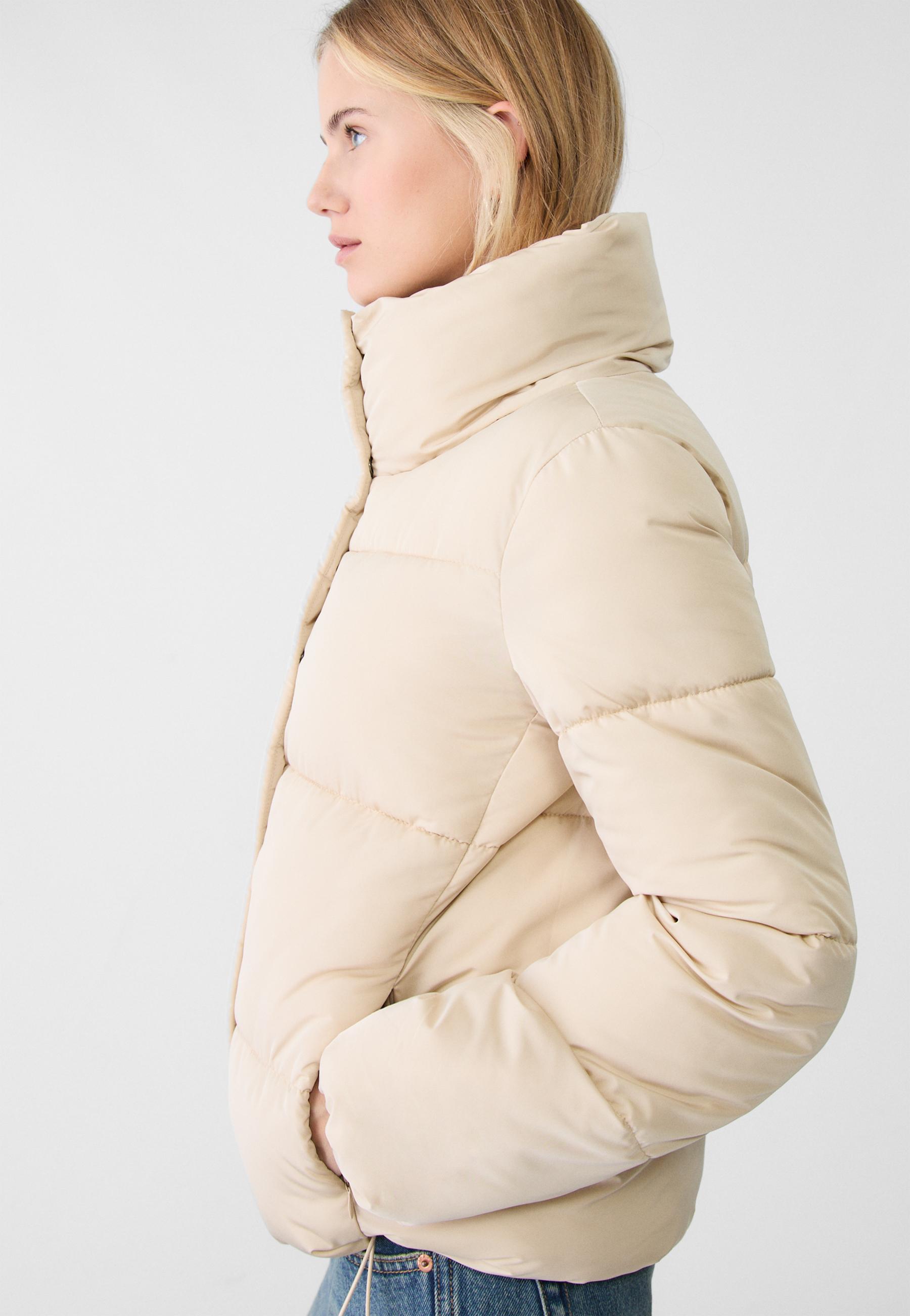 High neck puffer jacket best sale