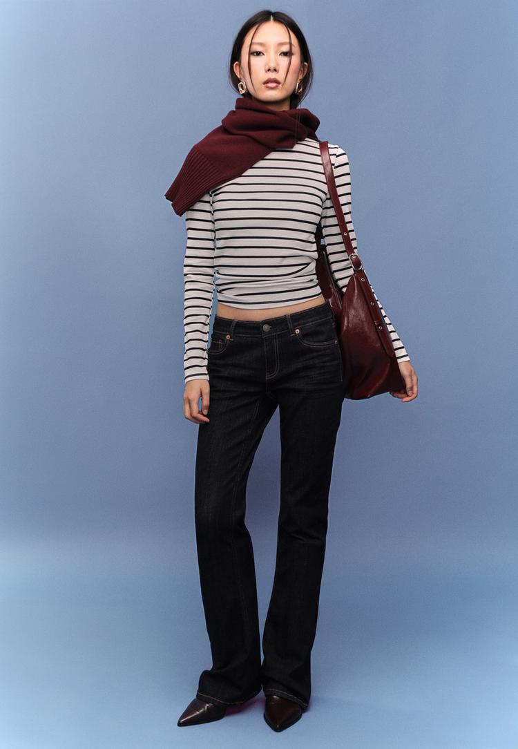 basic long sleeve striped t shirt