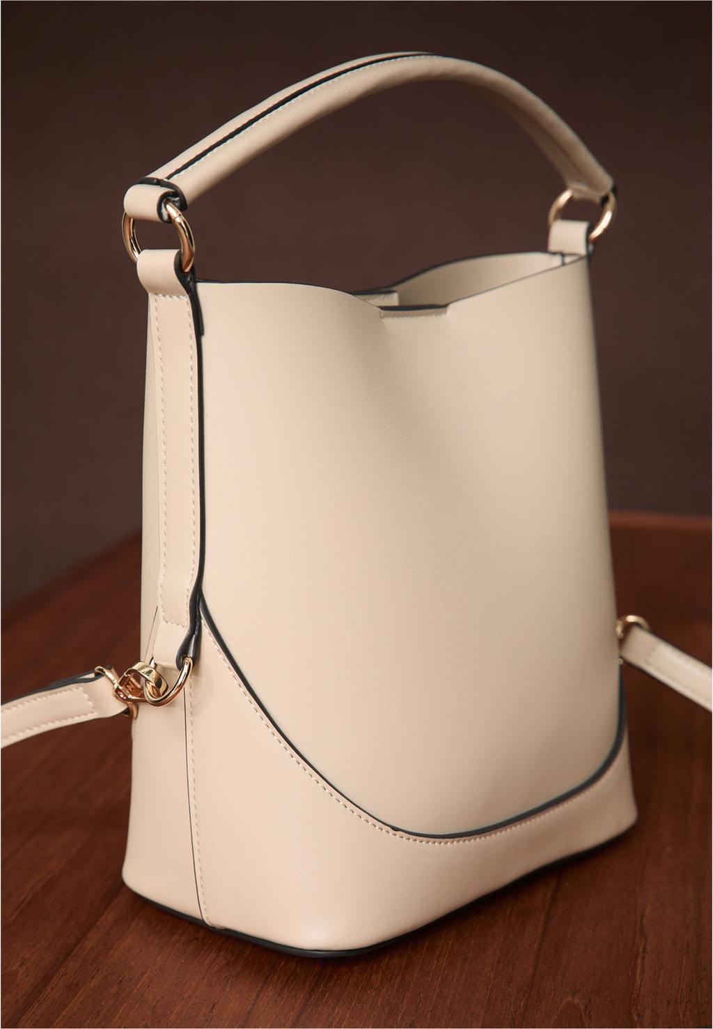 Mini bucket bag with strap