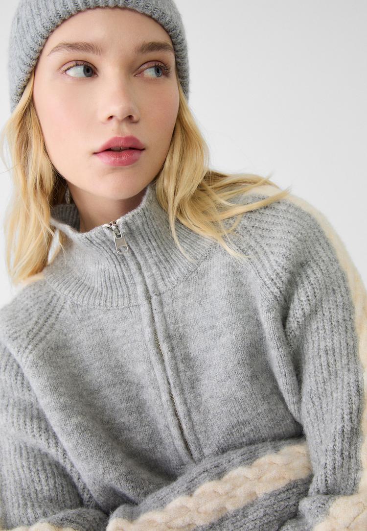 pull en maille zippe