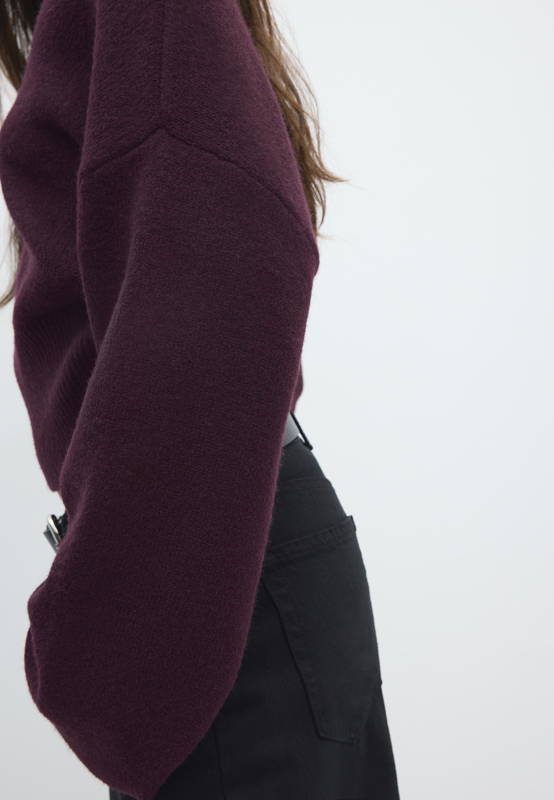 Soft knit waistband jumper — AUBERGINE