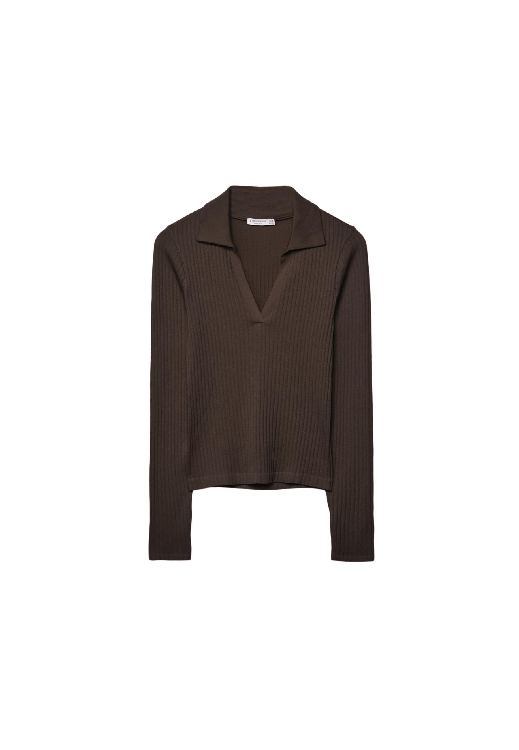 Seamless polo T-shirt — Brown