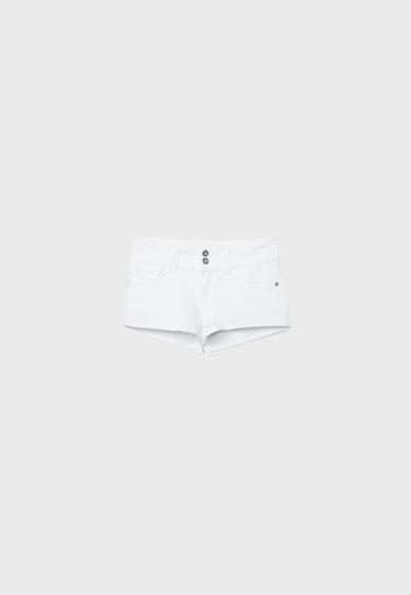 D76 denim mini shorts — White 7