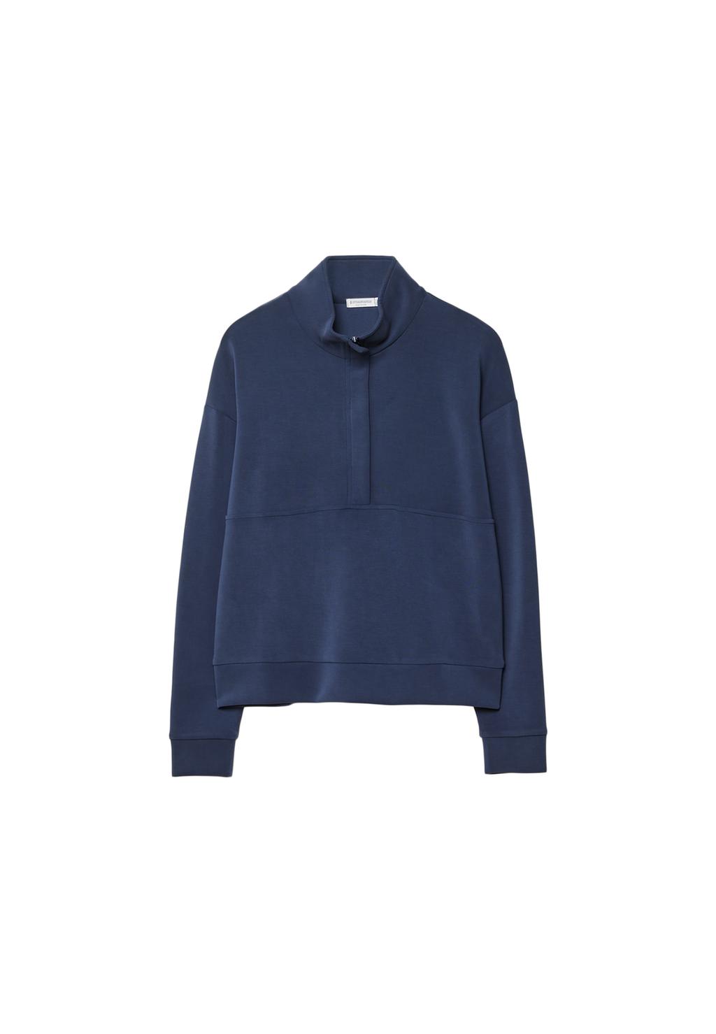 Sudadera cremallera tacto suave