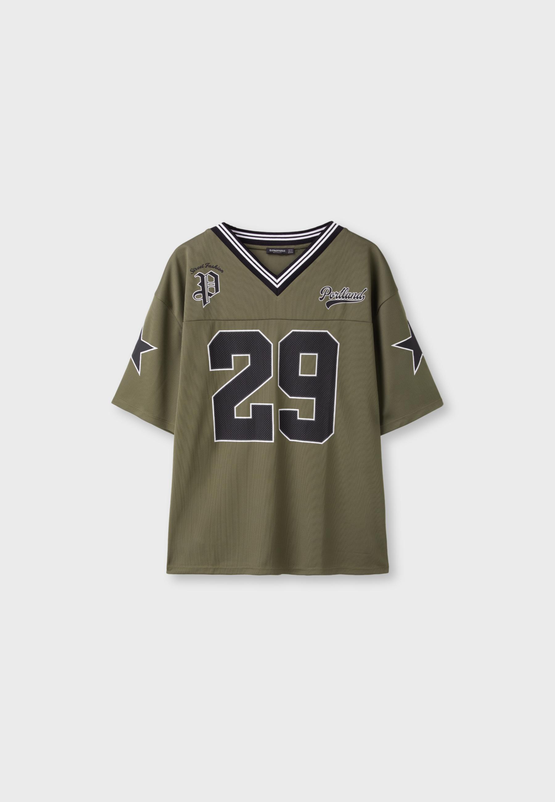 Maxi number T-shirt — Khaki