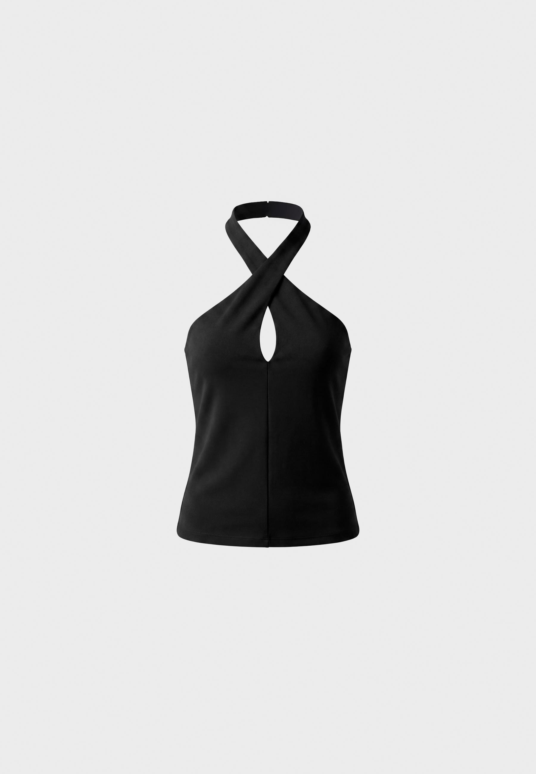 Kruvaze halter top - Görsel 13