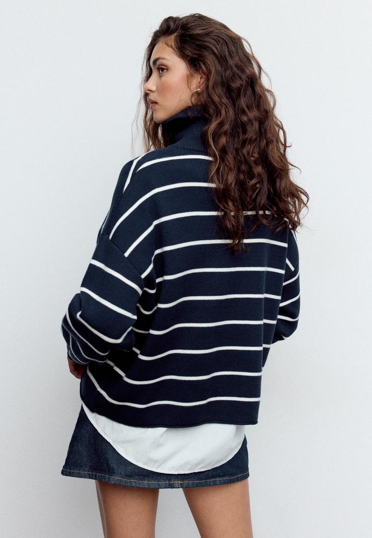 zip up knitted jumper