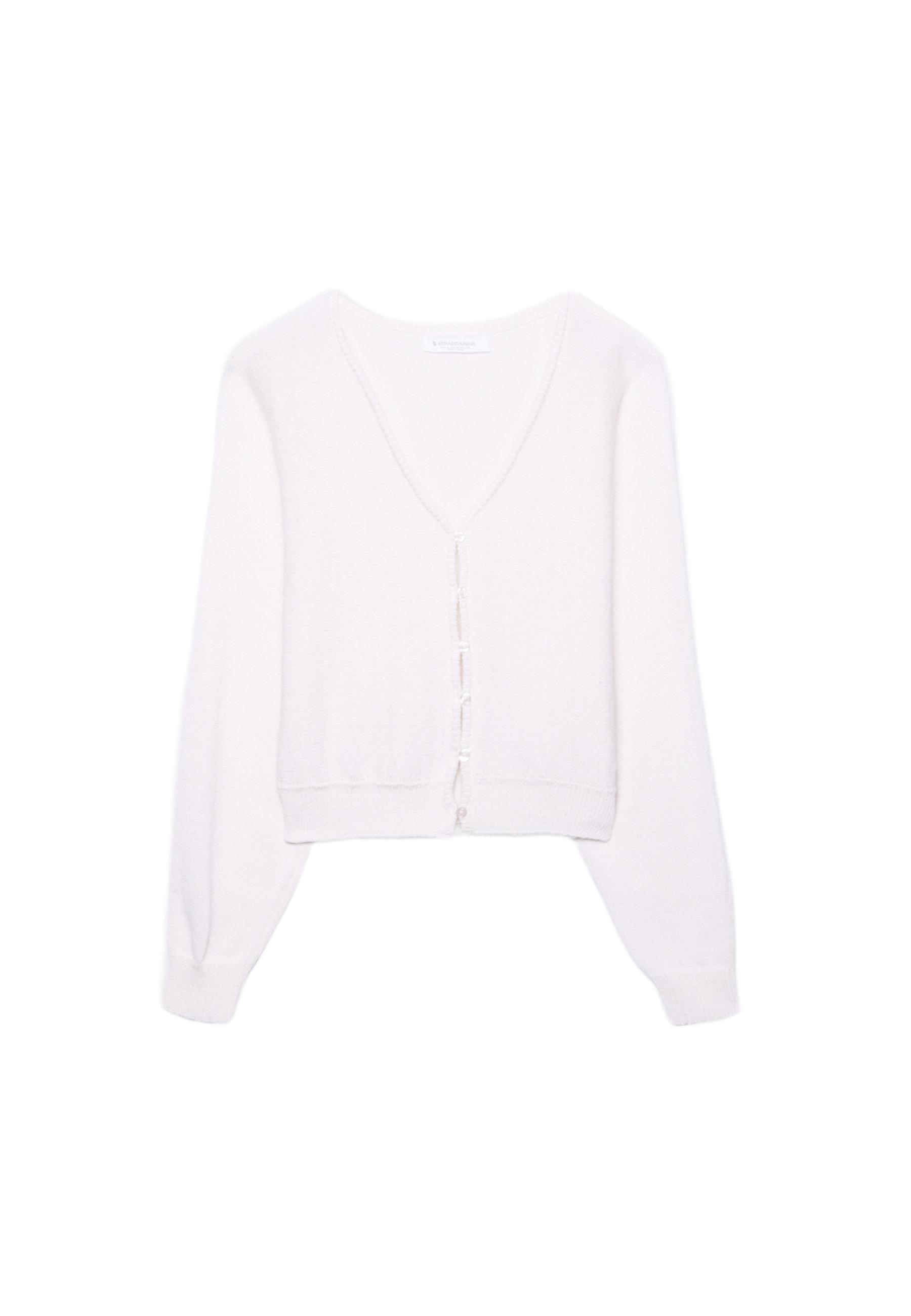 Batwing sleeve knit cardigan — Vanilla