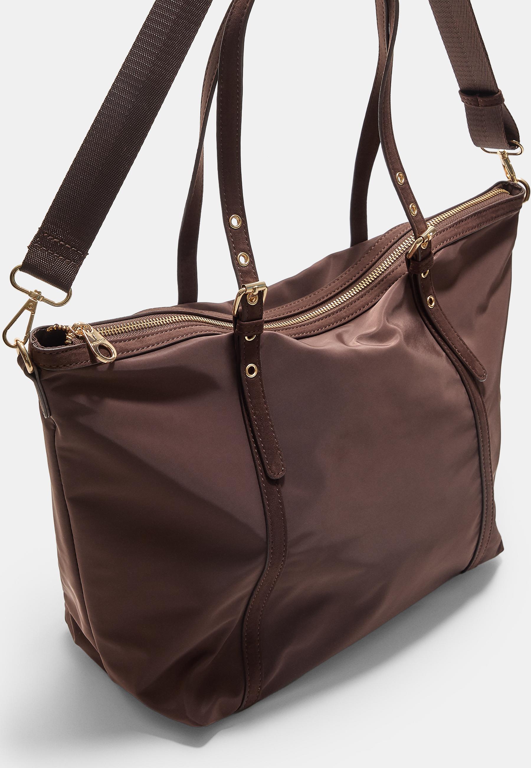 Contrast shopper bag — Brown