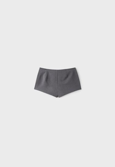 Micro tailored button shorts — Dark grey 8