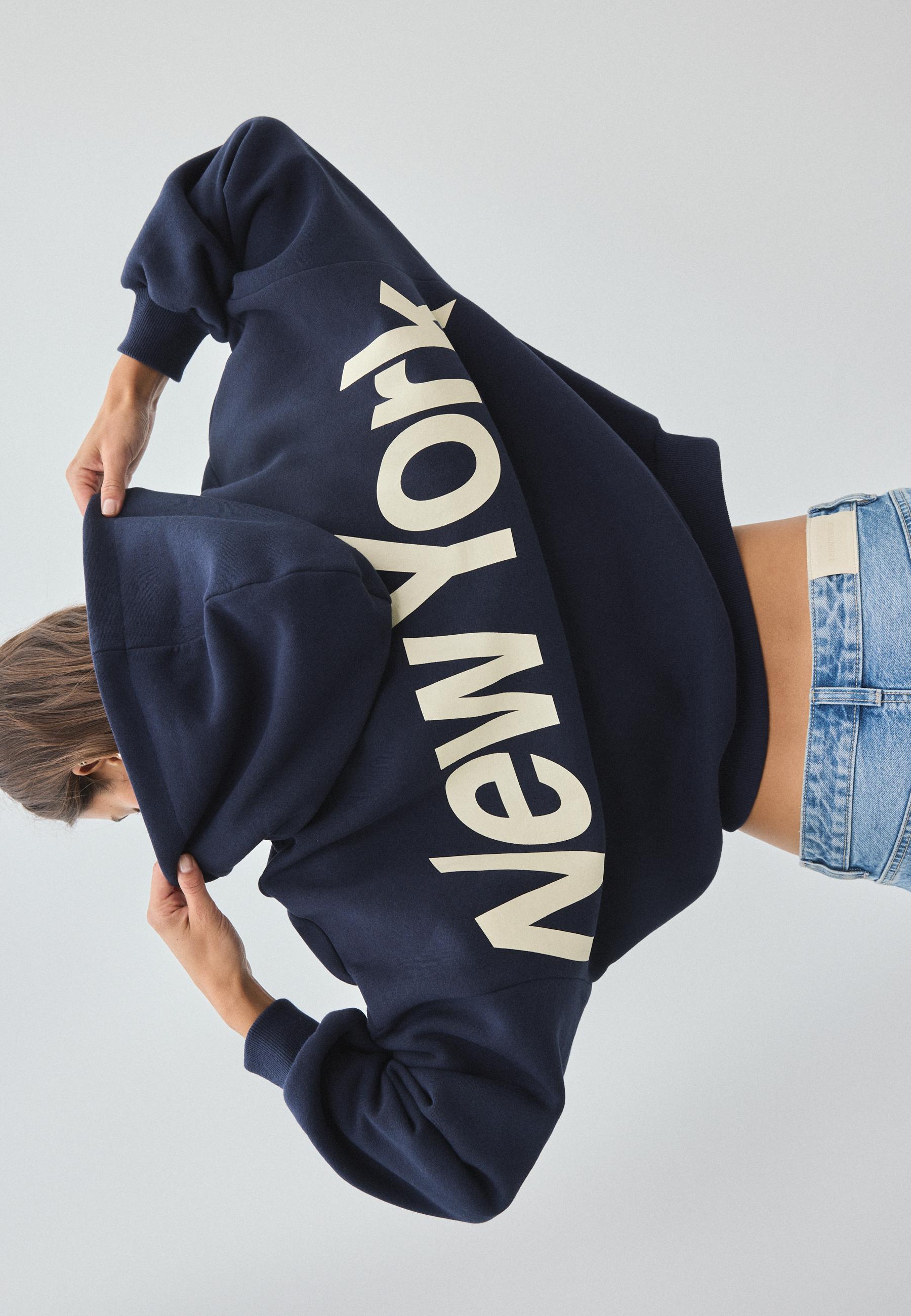 Oversized graphic sweatshirt — Navy blue