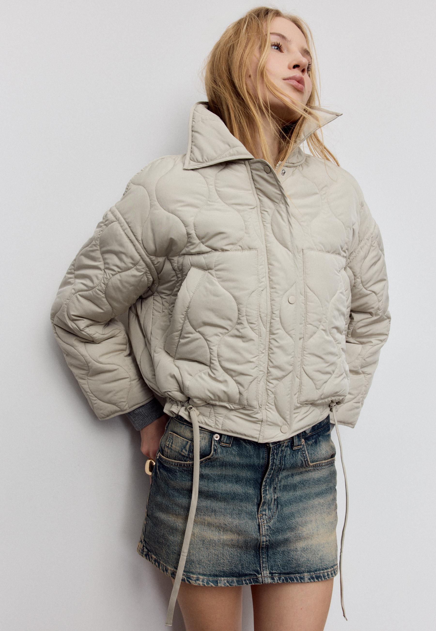 Hooded puffer jacket - Women's fashion | Stradivarius Romania