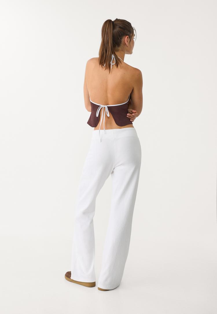 pantalon jogger flare cordones