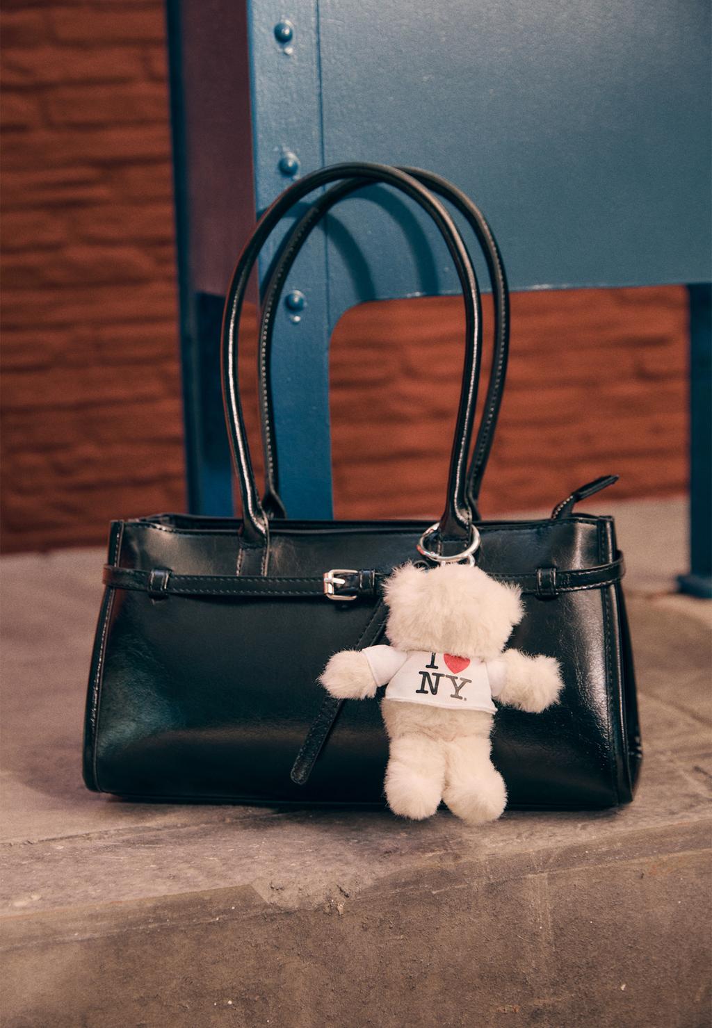 I Love NY bear charm key ring