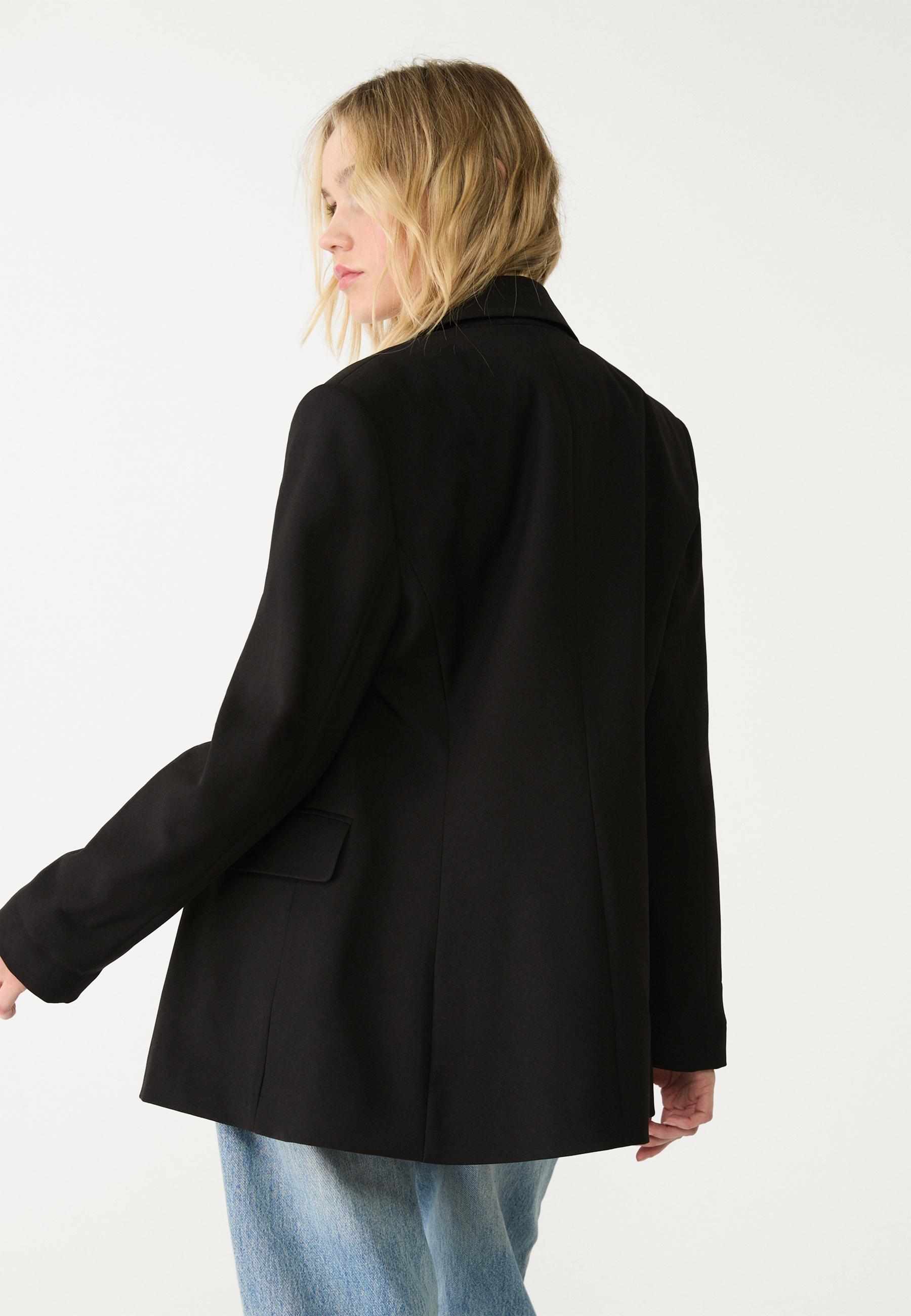 Slim fit double-breasted blazer — Black