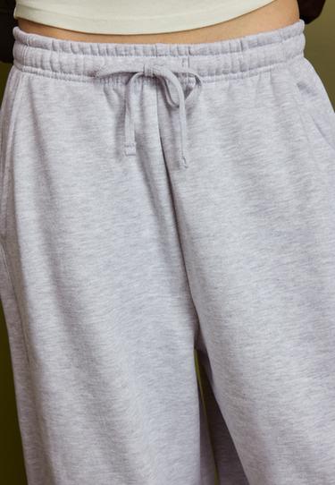 Plush acid wash joggers with toggles — Grey melange 4
