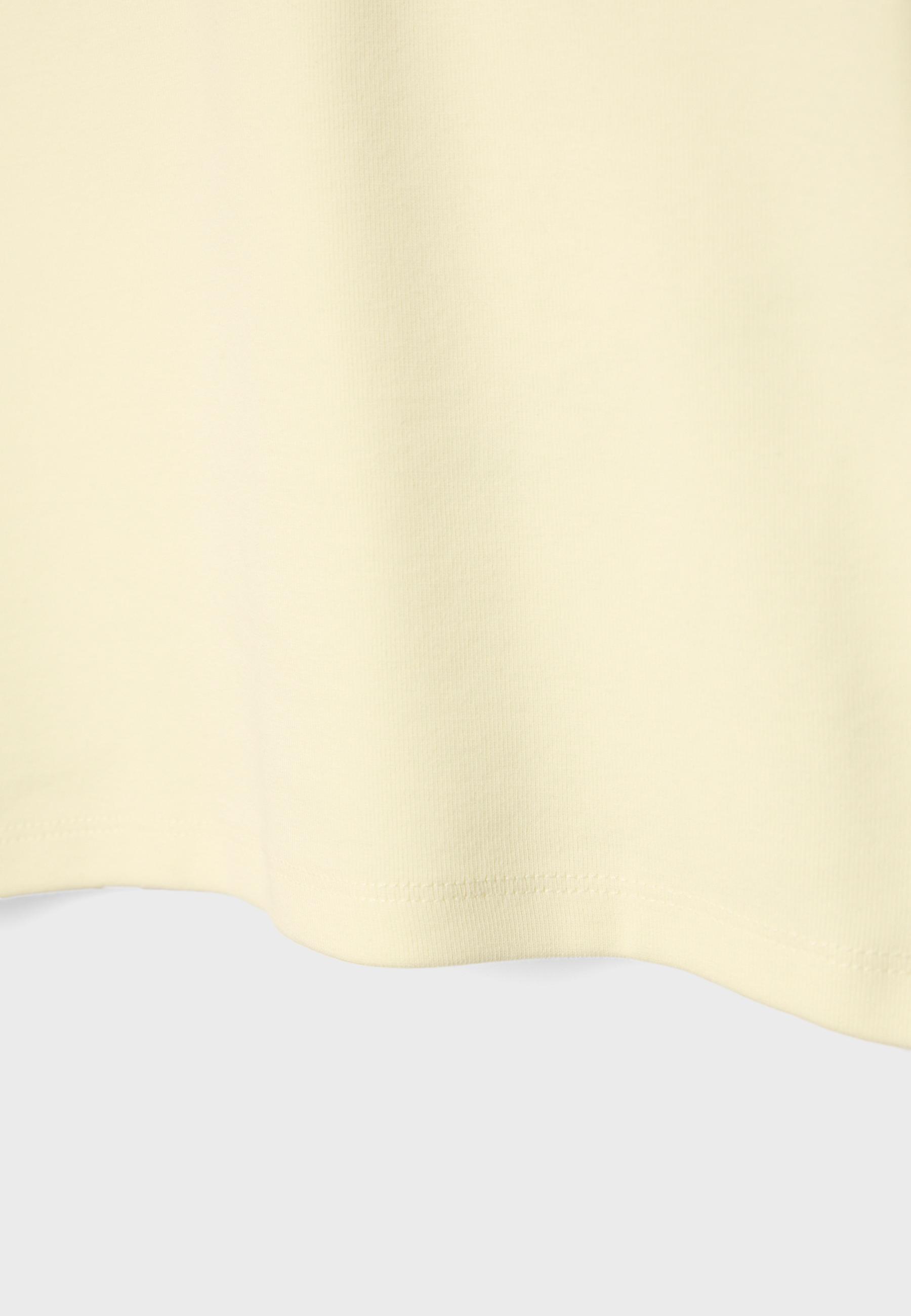 Basic round neck short sleeve T-shirt — Pastel yellow