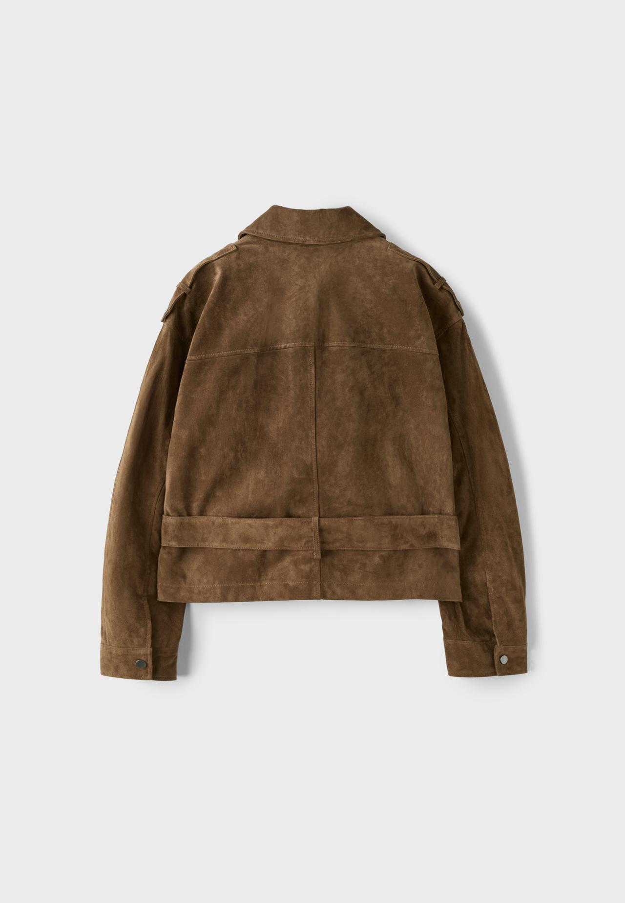 100% leather biker jacket — Brown