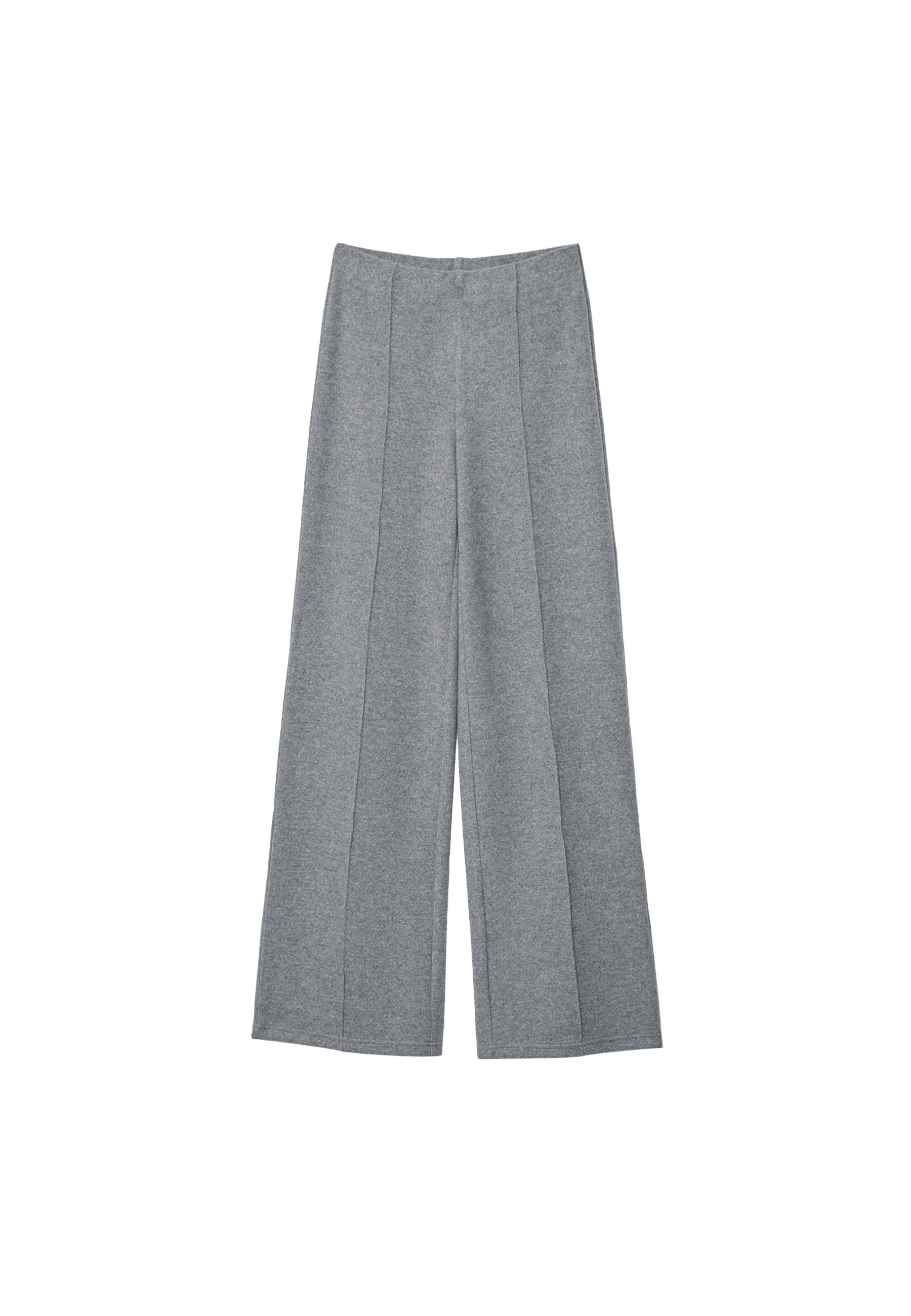 Knit trousers with seam detail — Dark grey