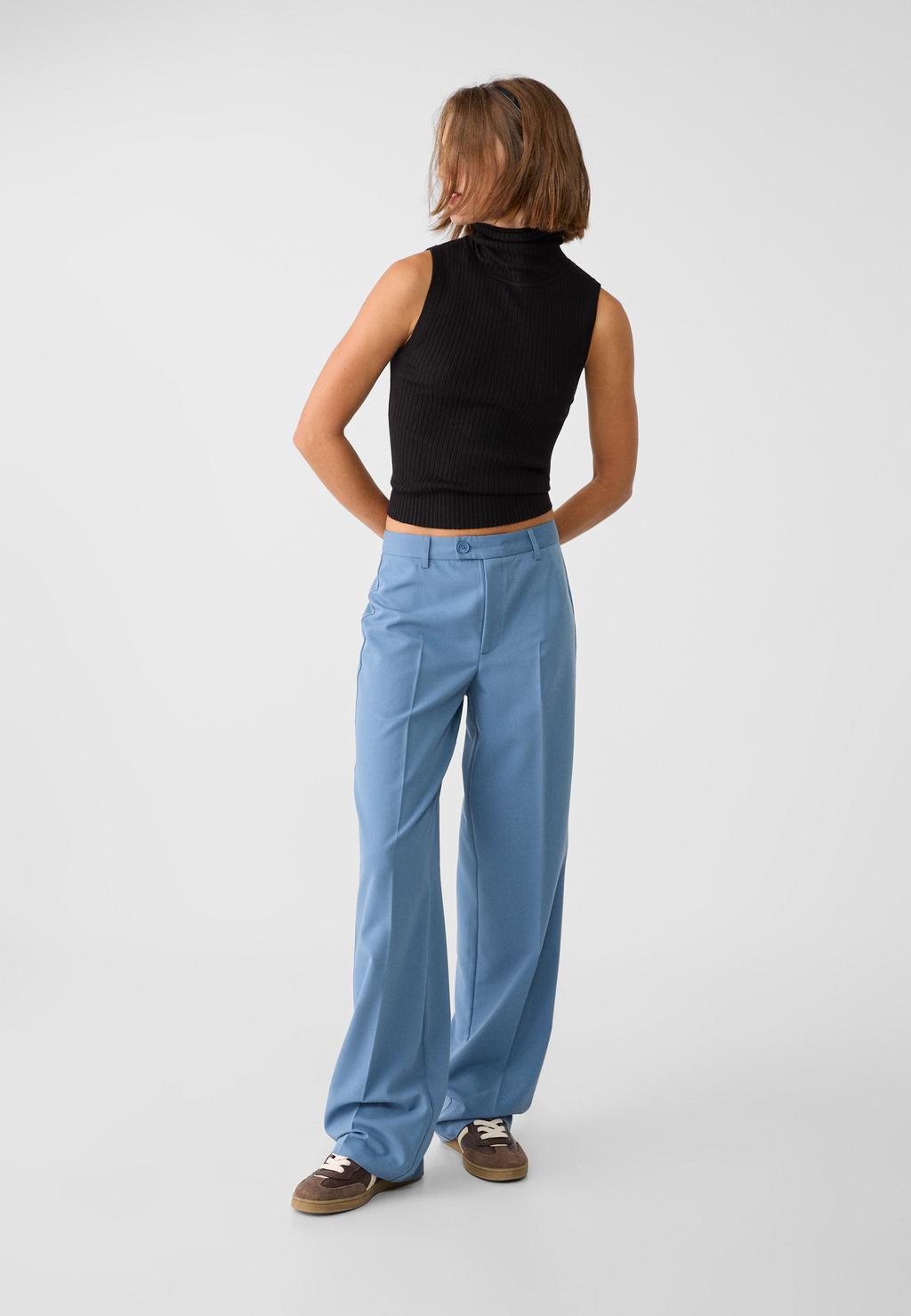 Smart straight-leg trousers