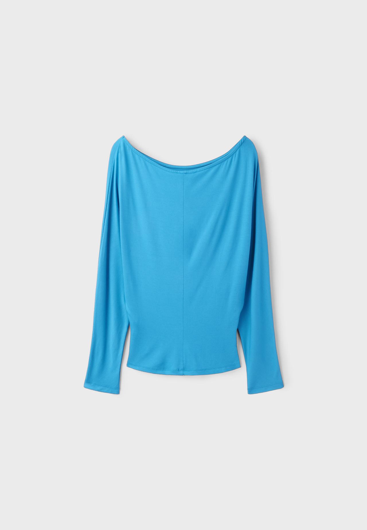 Asymmetric sash-effect top — Teal