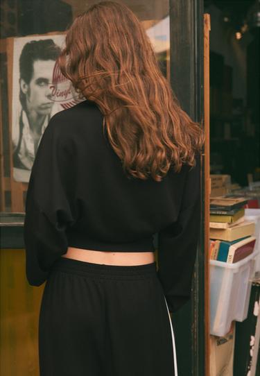 Cropped top and bolero jumper set — Black 5
