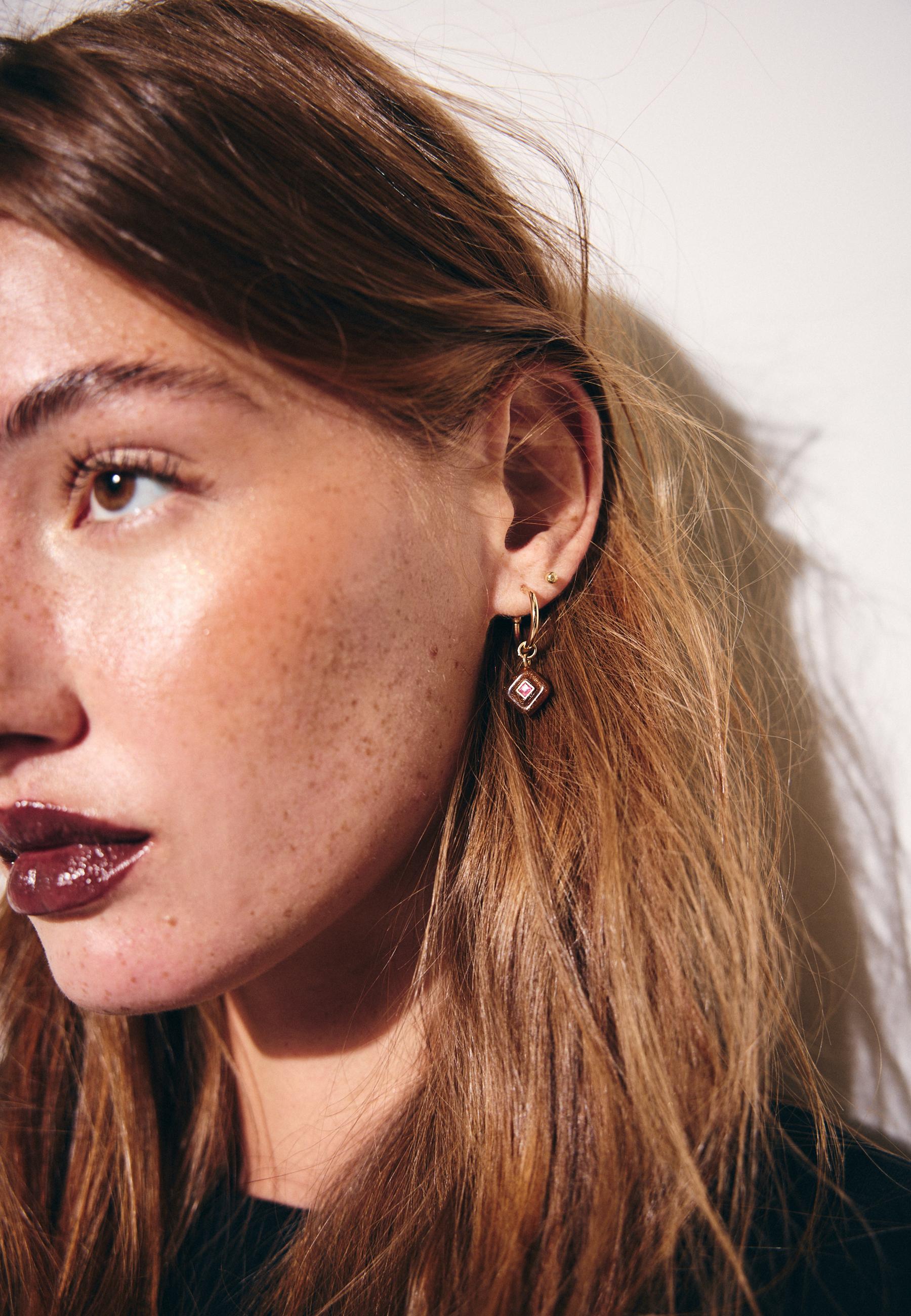Set of 3 charm earrings — Gold