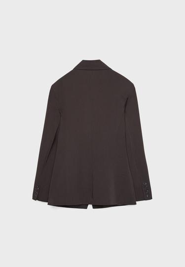 Fitted button blazer — Brown 8