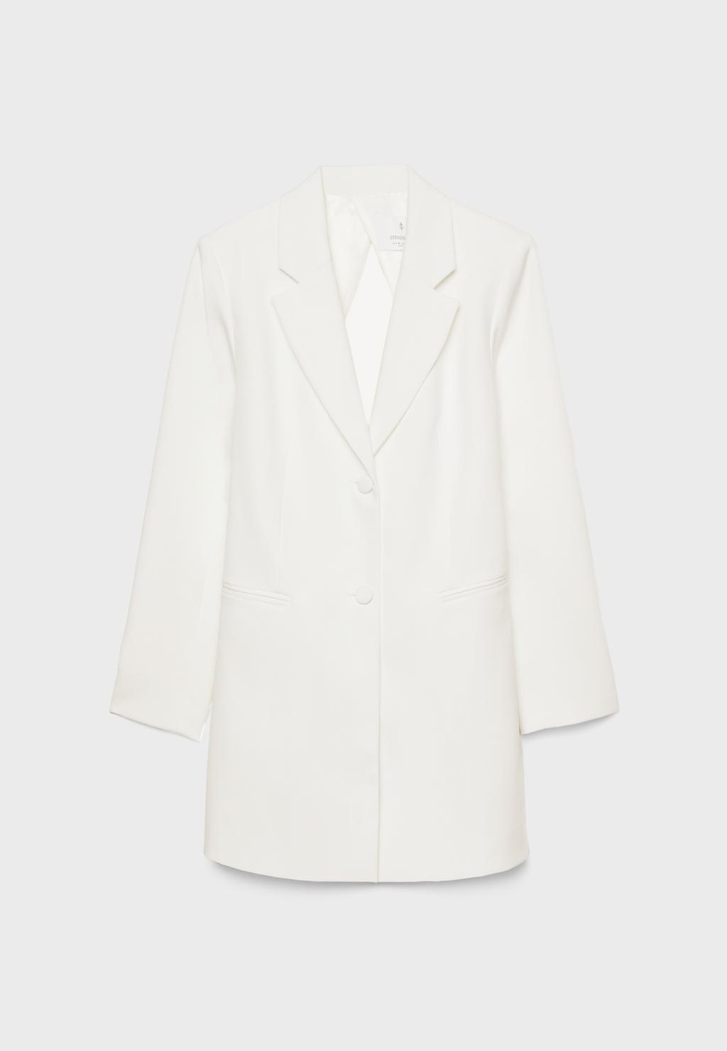 Tuta corta stile blazer con scollo posteriore