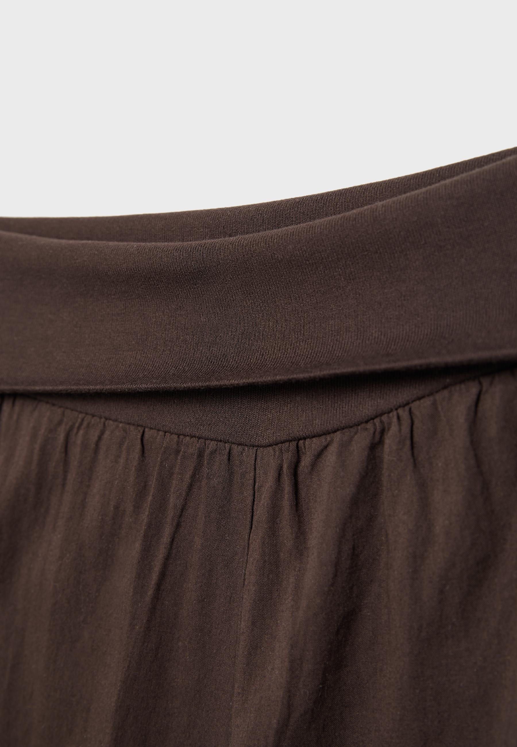 Balloon trousers with turn-down waist