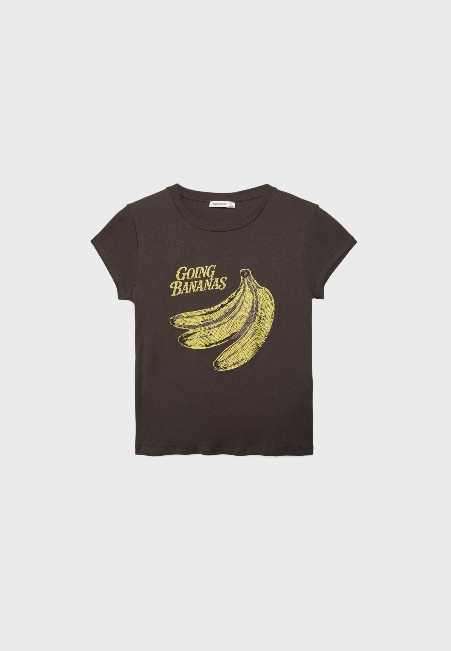 Short sleeve banana T-shirt — Brown