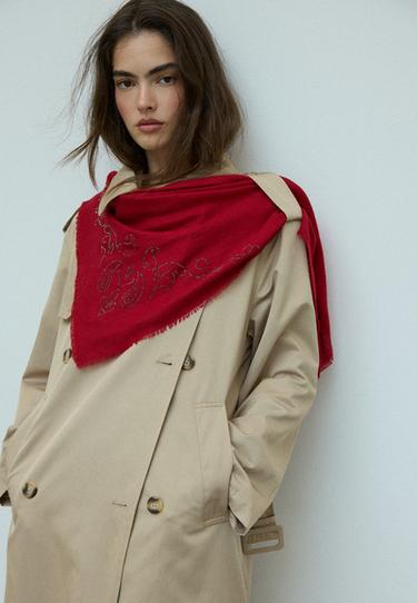 Rhinestones scarf — Red 2