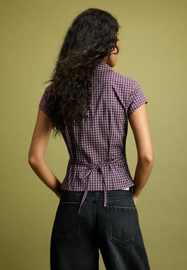 Short sleeve empire line shirt — Purple 5