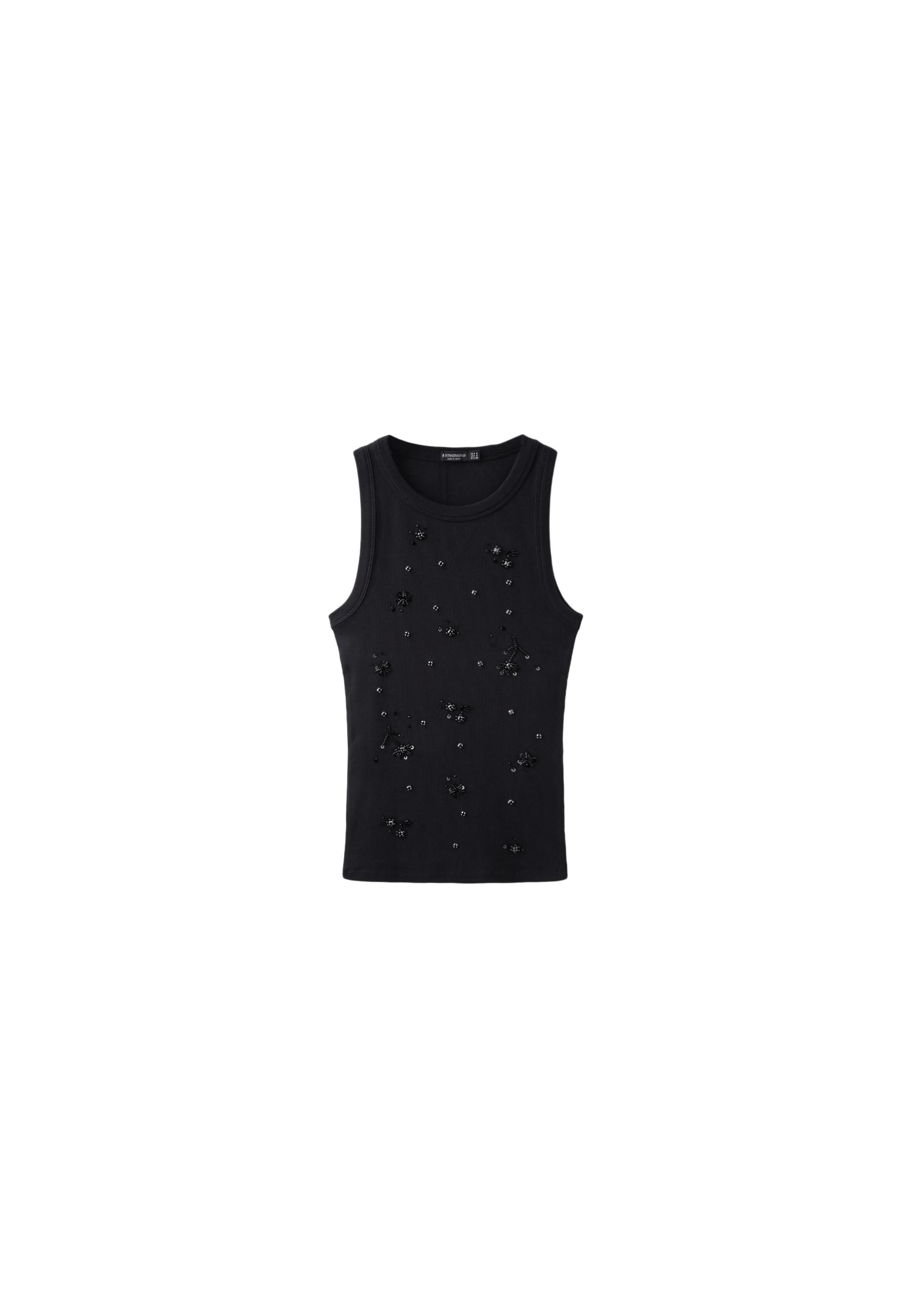 Jewelled racerback top
