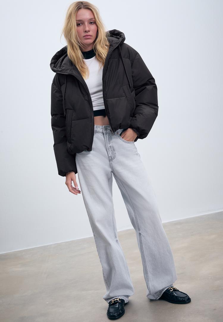 oversize puffer jacket with hood
