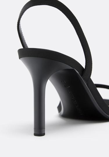 WIDE-LEG. Stiletto heel sandals — BLACK  3