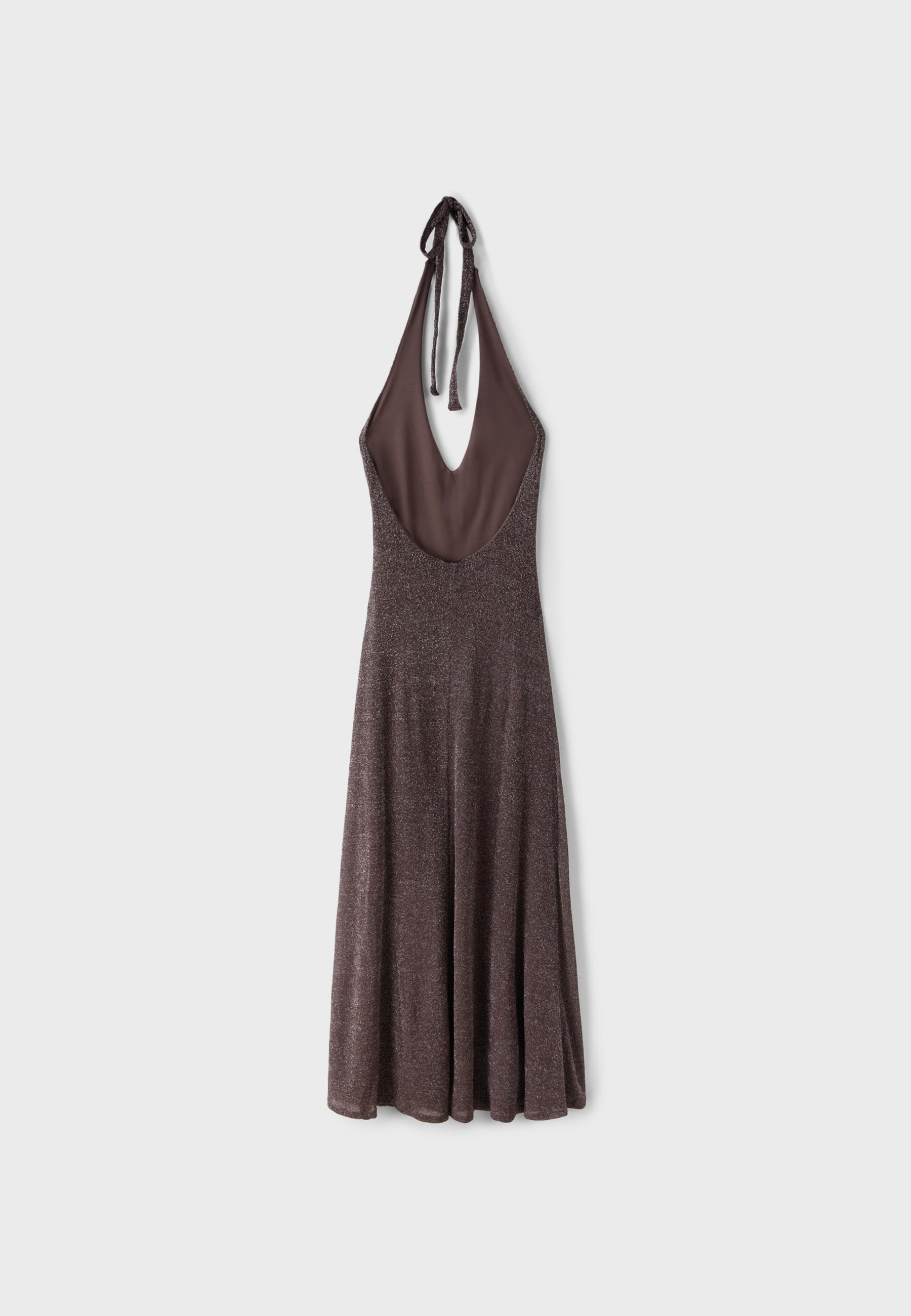 Halter midi dress — Brown