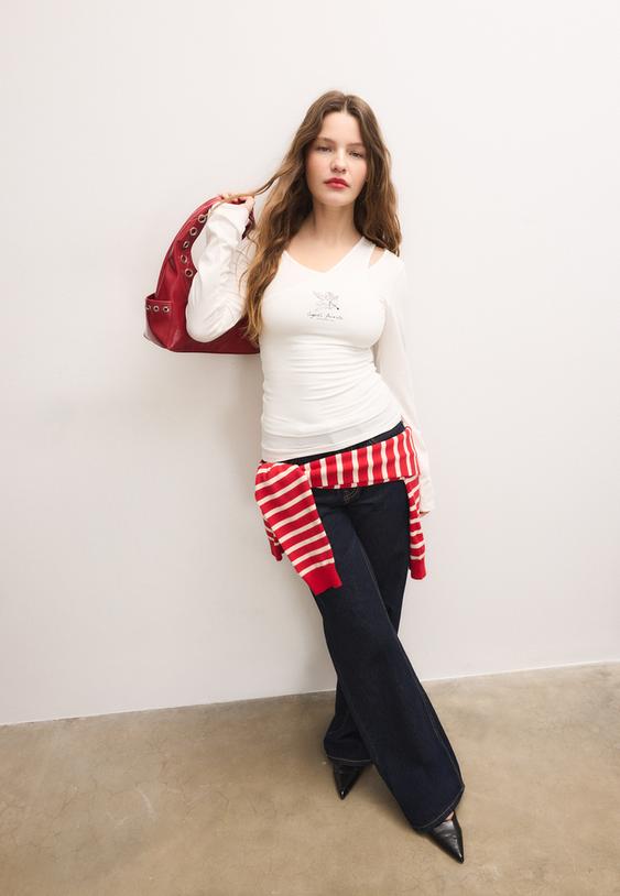 t shirt double imprime angelot