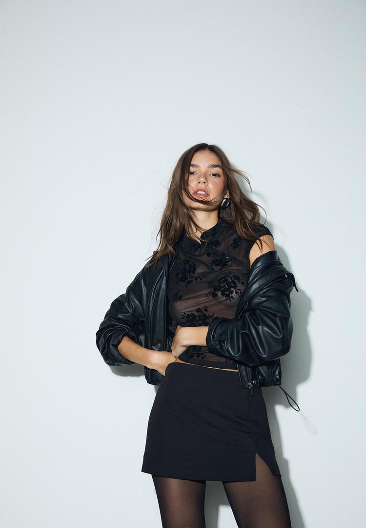 gonna pantalone con spacco laterale