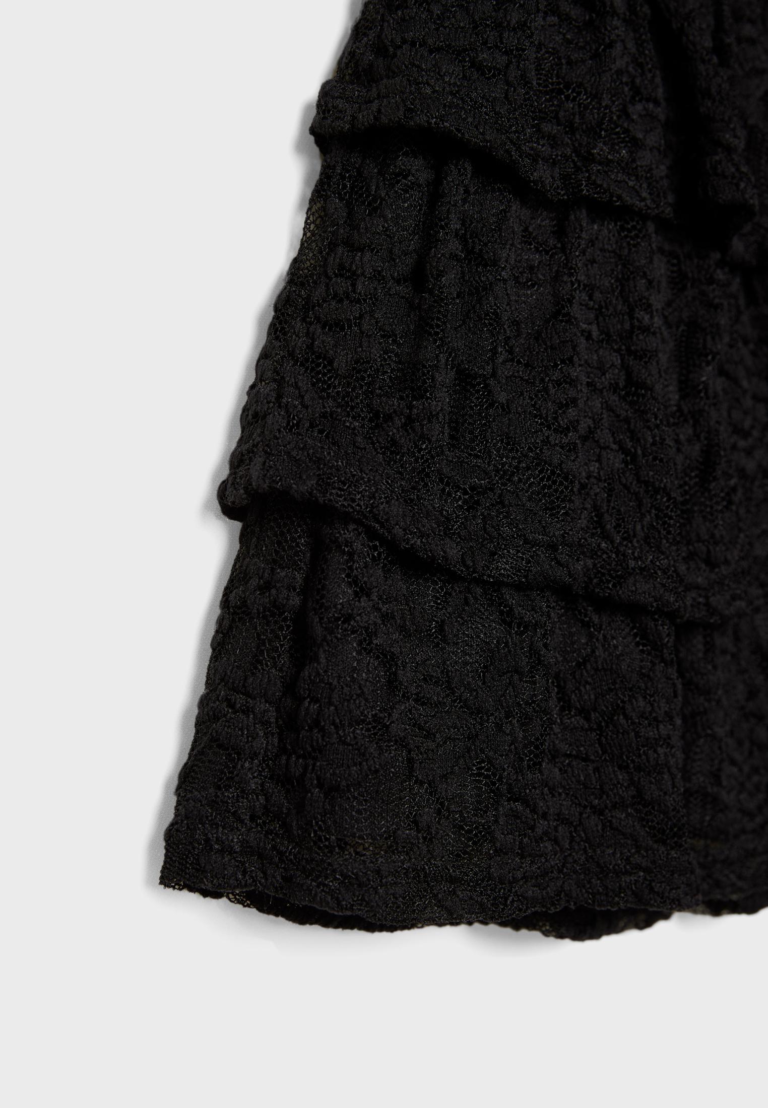 Lace skort — Black
