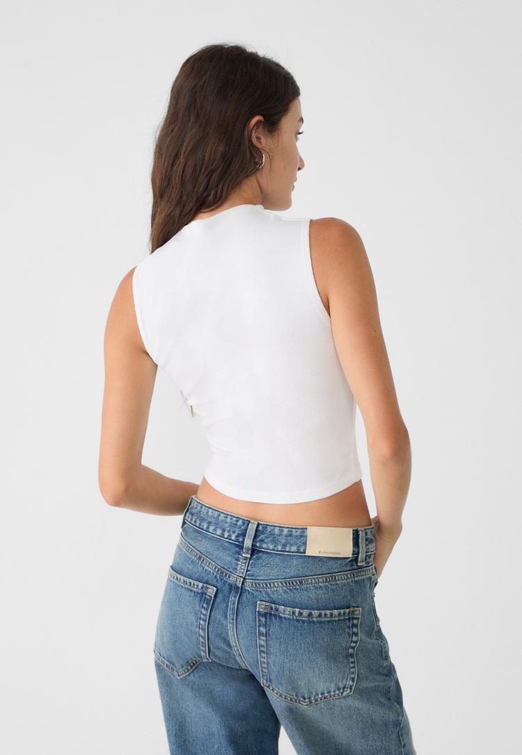camiseta mini cuello
