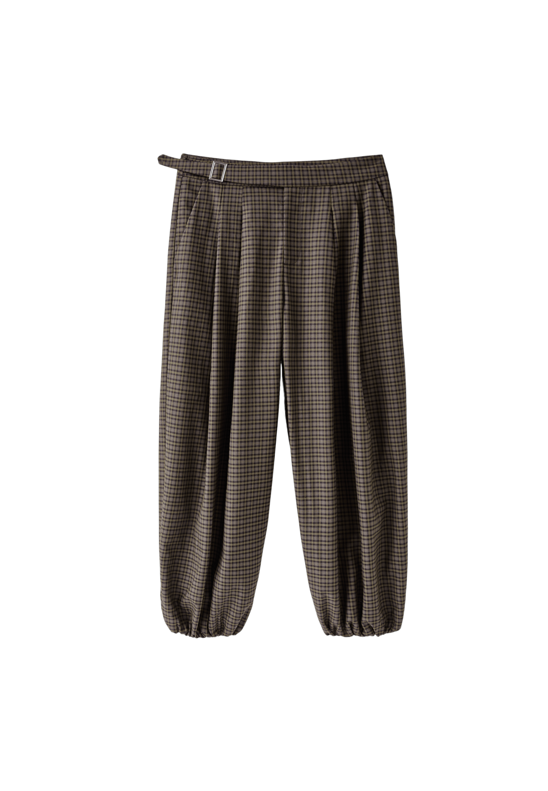 Balloon trousers with buckle — Beige