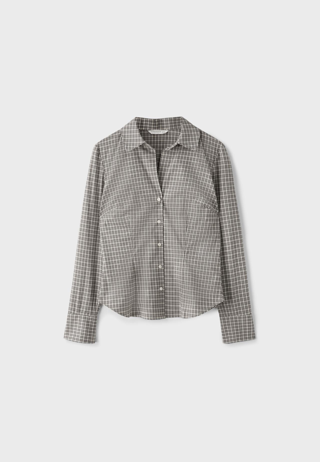 Basic fitted shirt — Brown
