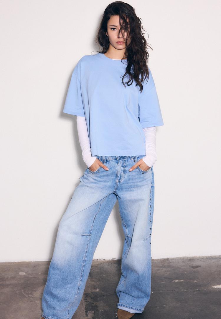 jeans super baggy stelle laterali