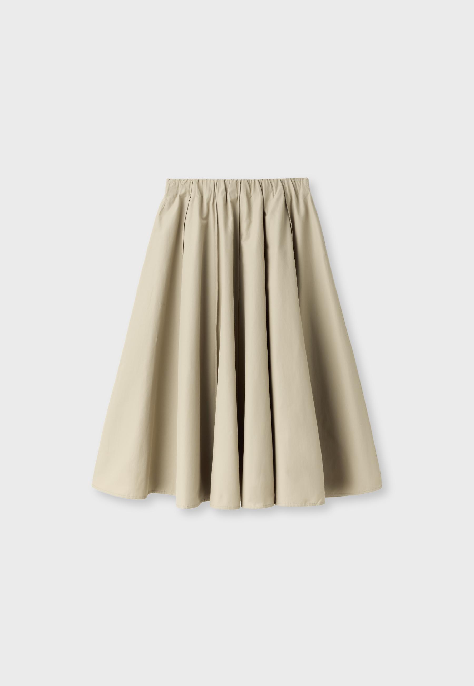 Poplin seam skirt — Beige