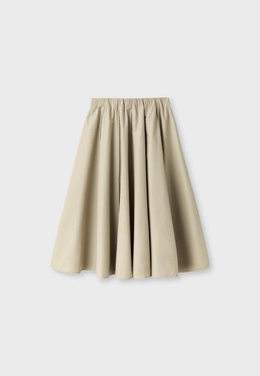 Poplin seam skirt — Beige 8