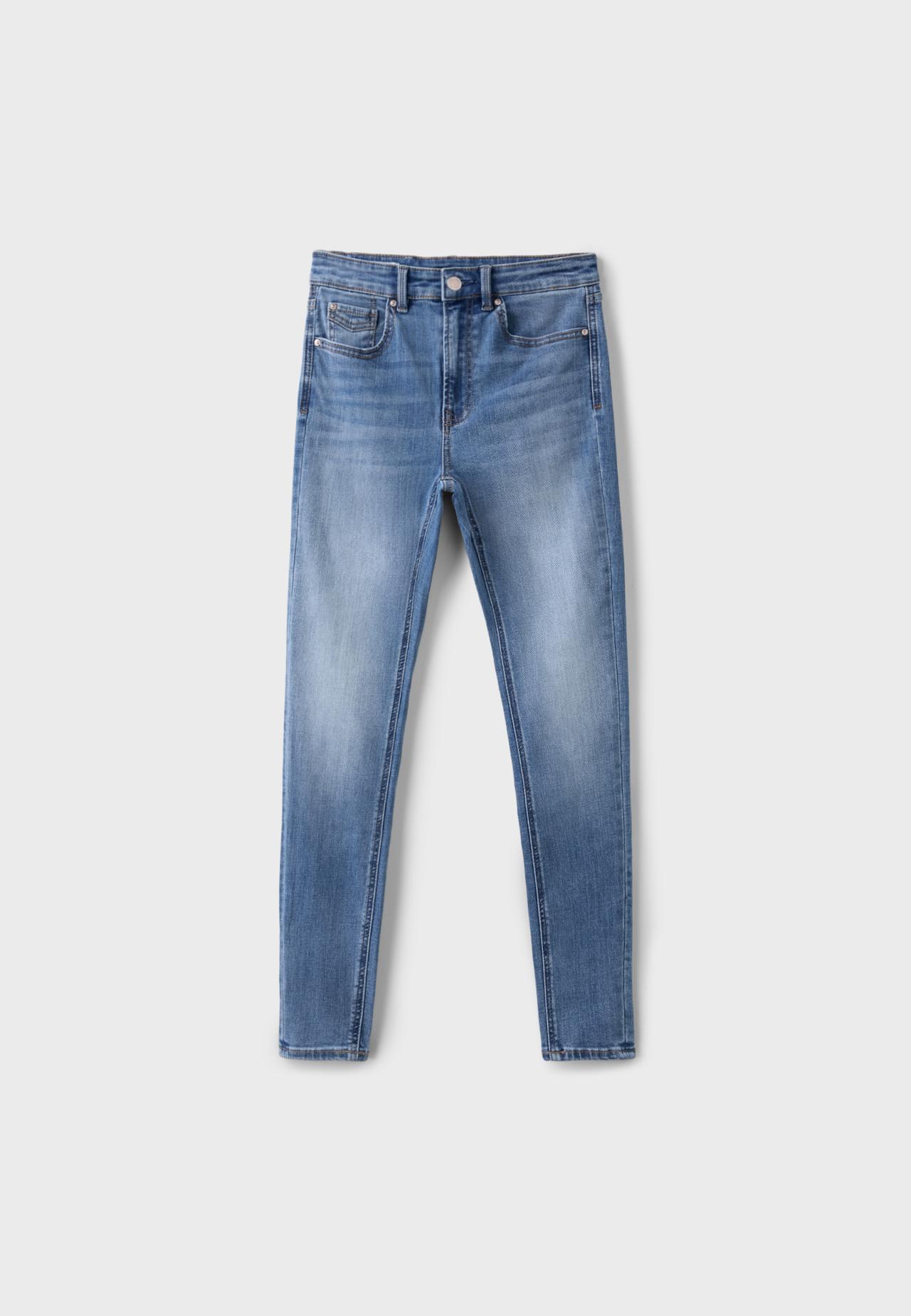 D07 High-waist skinny jeans — MEDIUM LIGHT BLUE DENIM