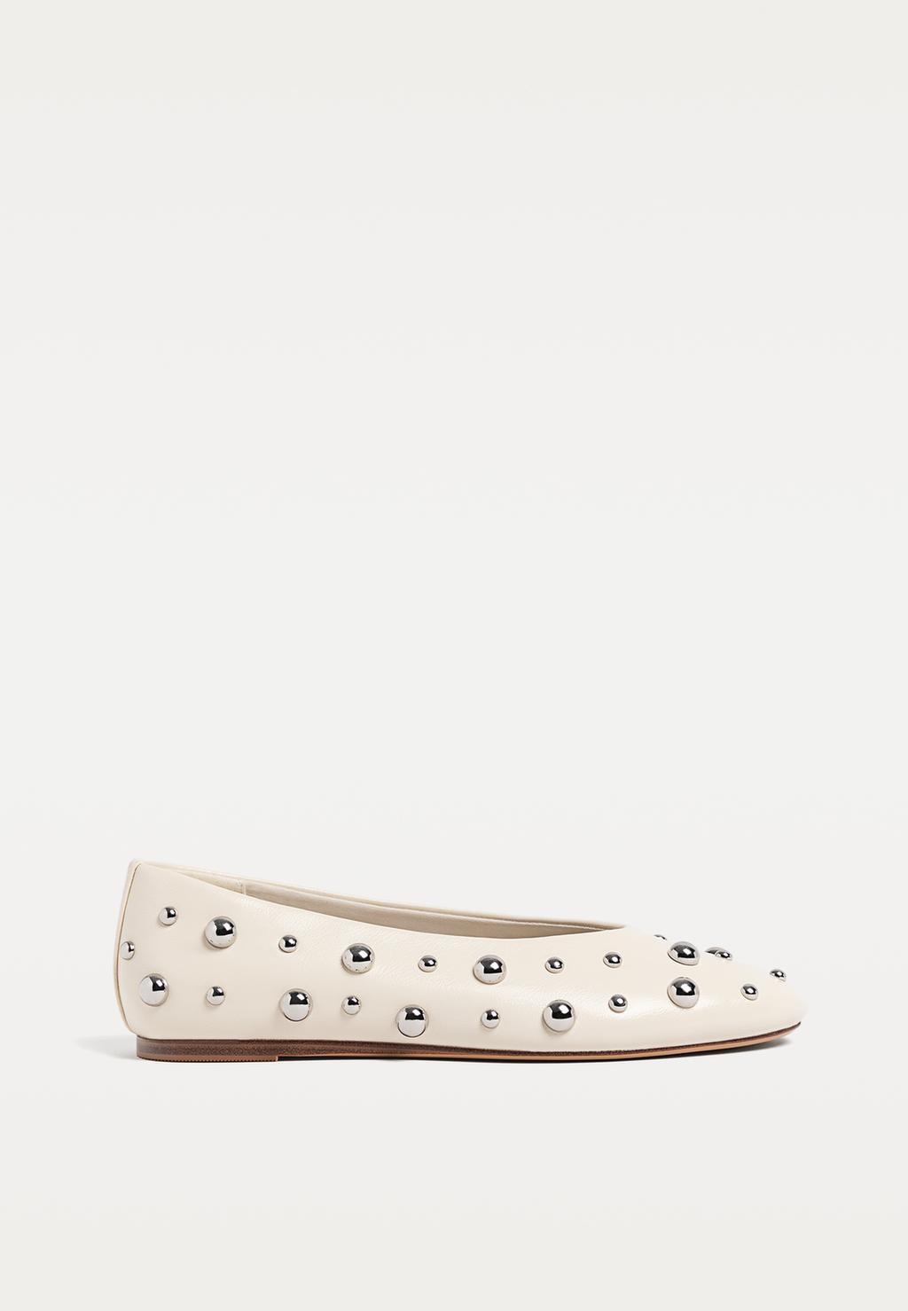 Studded ballet flats